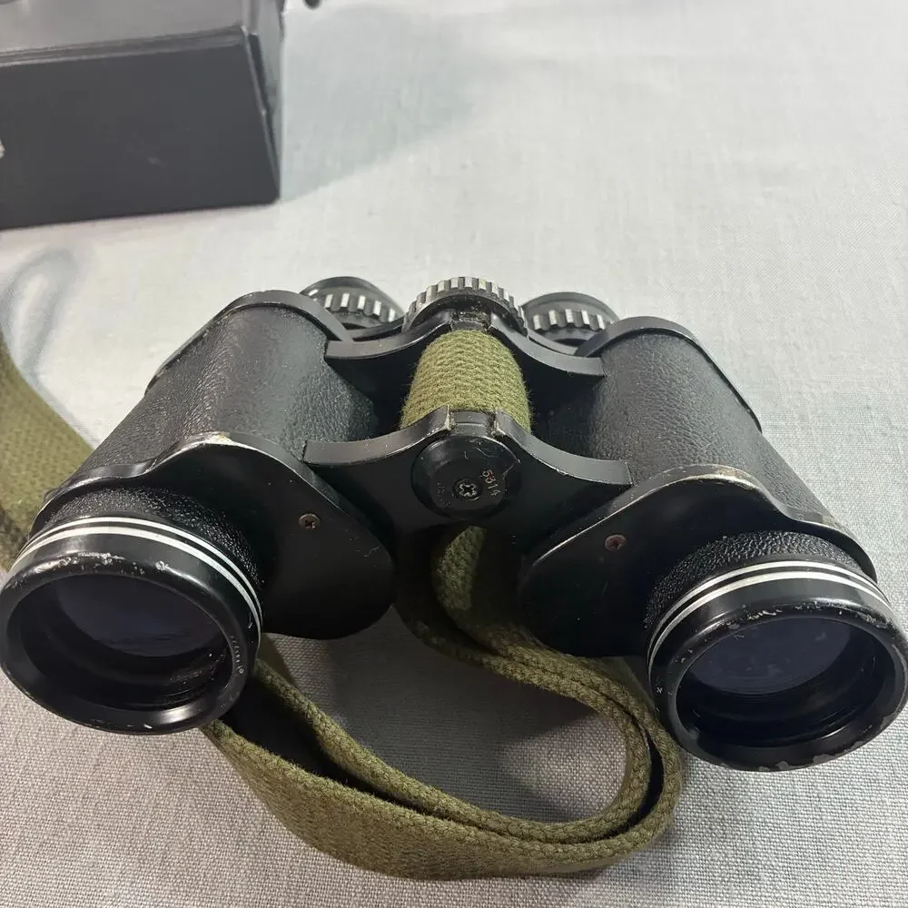 Vintage Binolux 7x35 Binoculars Extra Wide Angle 11° 578ft Japan w Case